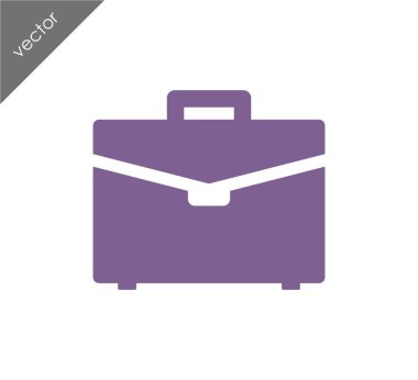 Evrak Çantası Düz Simgesi