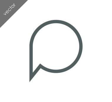 Konuşma balonu düz simgesinin 