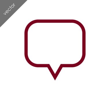 Konuşma balonu düz simgesinin 