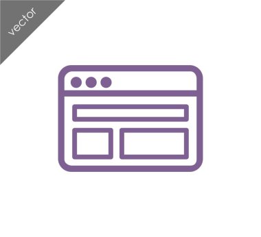 tarayıcı düz simgesi