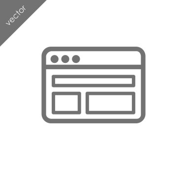 tarayıcı düz simgesi