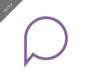 Konuşma balonu düz simgesinin 