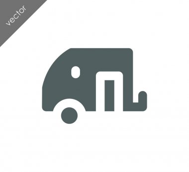 Karavan basit simgesi