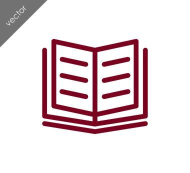 Kitap Düz Simgesi