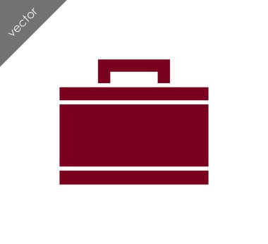 Evrak Çantası Düz Simgesi