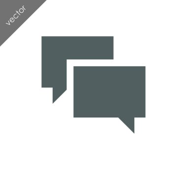 Görüşme düz simgesi