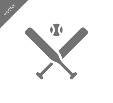 beyzbol sopaları ve top simgesi