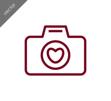 Kamera simgesi düz işareti