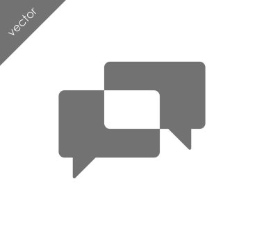 Görüşme düz simgesi