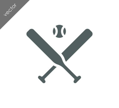 beyzbol sopaları ve top simgesi