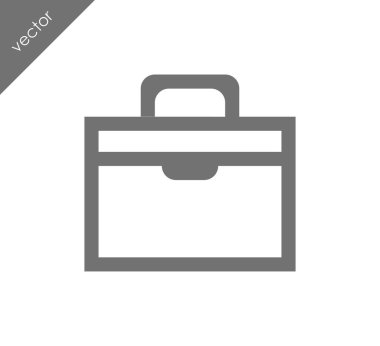 Evrak Çantası Düz Simgesi