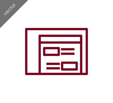 tarayıcı düz simgesi