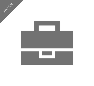 Evrak Çantası Düz Simgesi