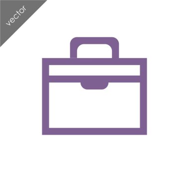 Evrak Çantası Düz Simgesi