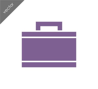 Evrak Çantası Düz Simgesi