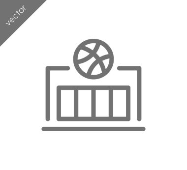 Basketbol ikonu illüstrasyonu