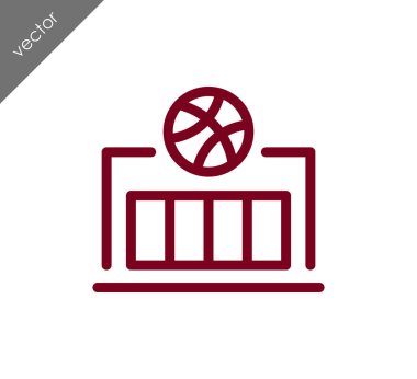 Basketbol ikonu illüstrasyonu