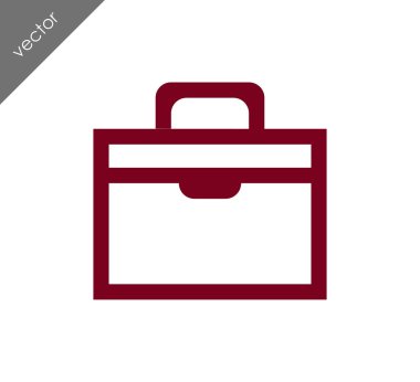 Evrak Çantası Düz Simgesi