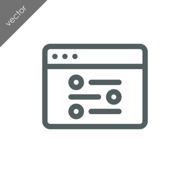 tarayıcı düz simgesi