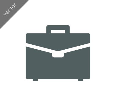 Evrak Çantası Düz Simgesi