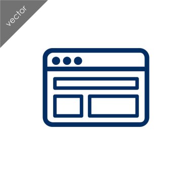 tarayıcı düz simgesi