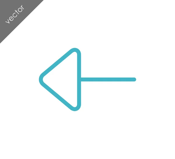 Flèche de navigation gauche icône — Image vectorielle