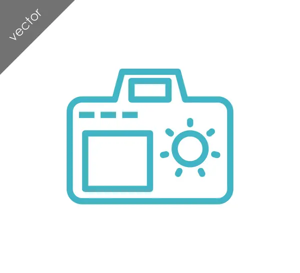 Foto camera pictogram — Stockvector