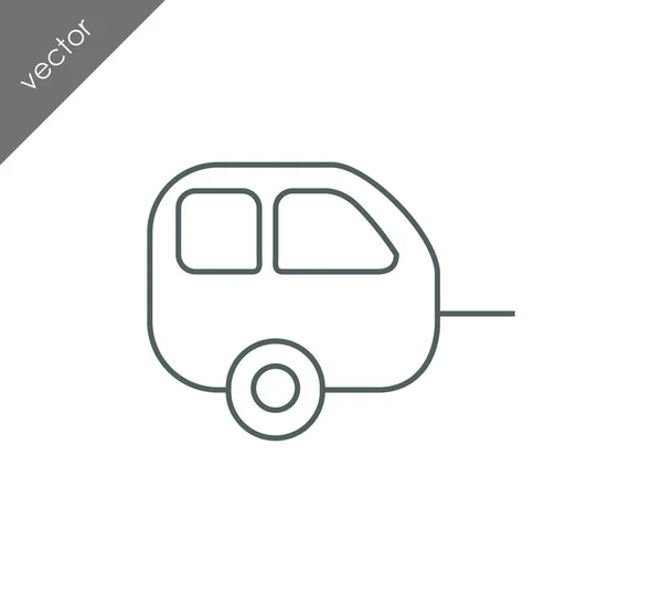 Caravana ícone simples — Vetor de Stock