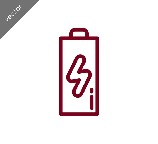 Battery charging status icon — Stock Vector