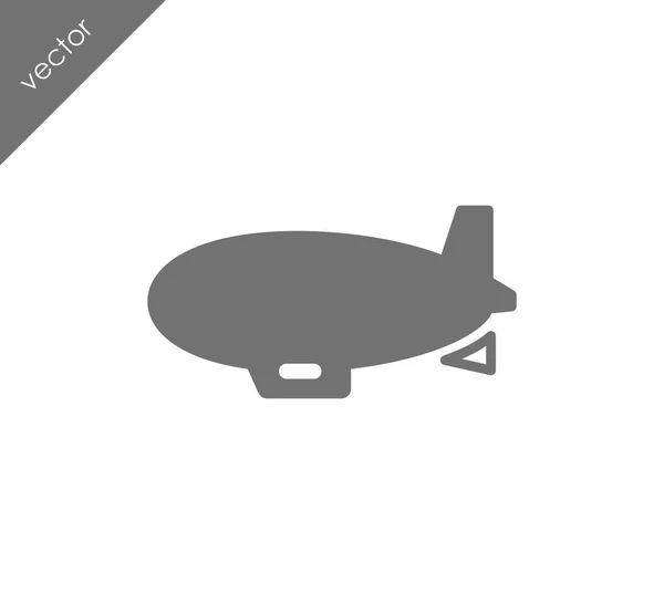Zeppelin web-ikonen — Stock vektor