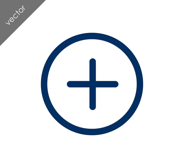 Adicionar ícone com símbolo de adição — Vetor de Stock