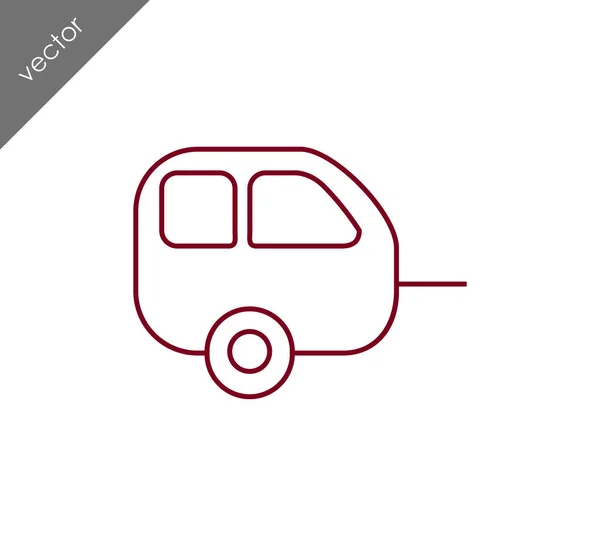 Caravana icono simple — Vector de stock