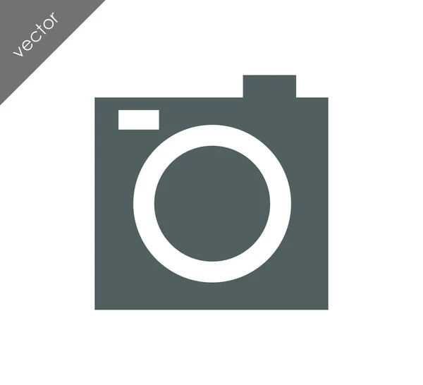 Επίπεδη σύμβολο εικονίδιο κάμερας — Διανυσματικό Αρχείο