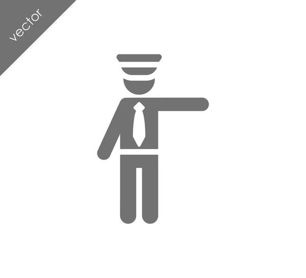 Politieagent pictogram — Stockvector