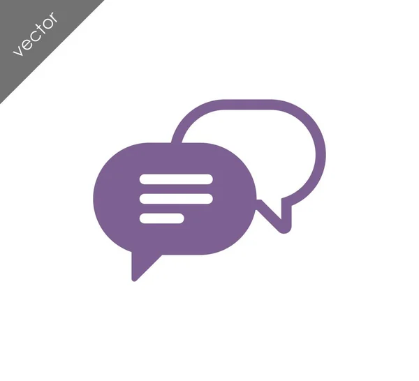 Speech bubbles flat icon — Stock Vector