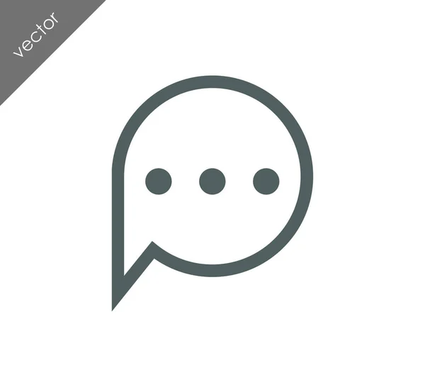 Meer te zeggen chat-pictogram — Stockvector