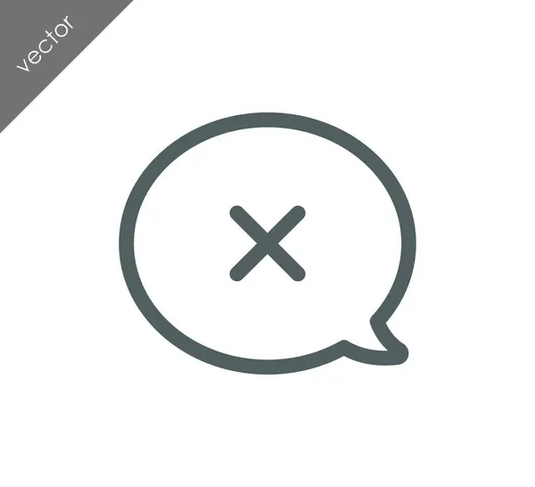 Eliminar icono de chat — Vector de stock