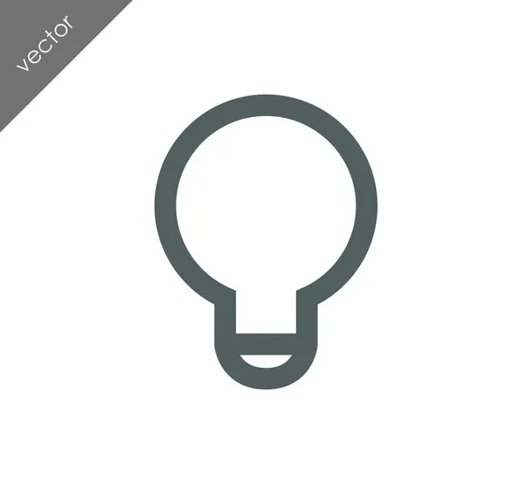 Ploché ikony žárovka — Stockový vektor