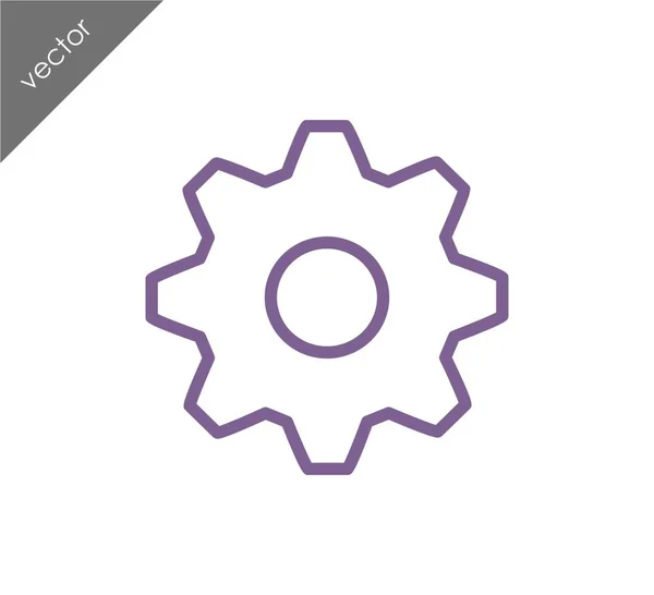 Cogwheel Icona piatta — Vettoriale Stock