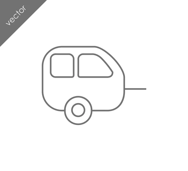Caravan eenvoudig pictogram — Stockvector