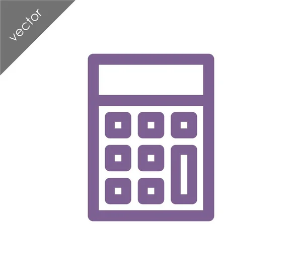 Ícone plano da calculadora —  Vetores de Stock