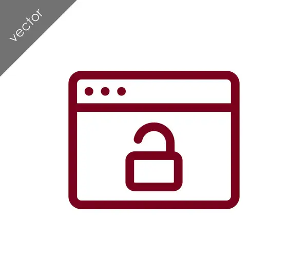 Secure web page icon — Stock Vector