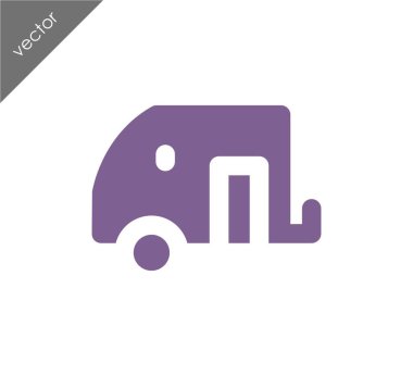 Karavan basit simgesi