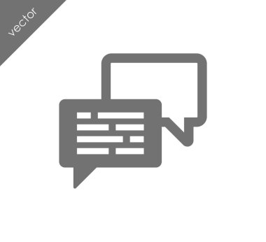 Konuşma kabarcıklar düz simgesini 