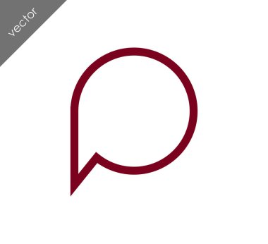 Konuşma balonu düz simgesinin 