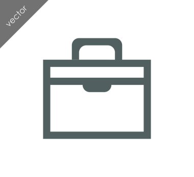 Evrak Çantası Düz Simgesi