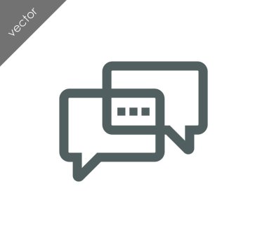 Konuşma kabarcıklar düz simgesini 