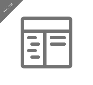 tarayıcı düz simgesi