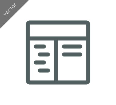 tarayıcı düz simgesi