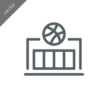 Basketbol ikonu illüstrasyonu